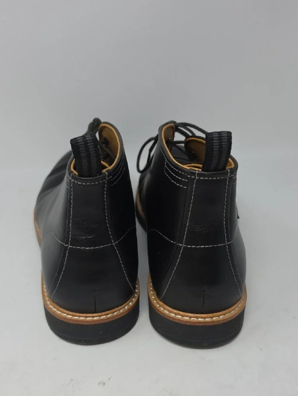 Cole Haan Chukka Boots Men's Black Leather Lace-Up Ankle Round Toe Size 12M